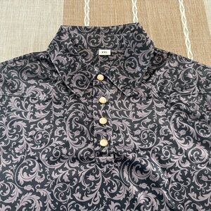 Western Polo Shirt 2XL Pearl Snaps